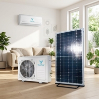 Climatiseur solaire 12000 Btu, unité de climatisation de type split à économie d'énergie pour la maison et le bureau, refroidissement efficace et fonctionnement silencieux