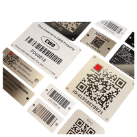 Nameplae Grabado con láser Códigos Qr Etiquetas Serial Metal Aluminio Acero inoxidable Código de barras Impresión Adhesivo Grabado Etiquetas de activos