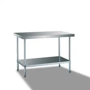 Hot Sales 201 304 Stainless Steel Folded Work Table Folding Worktable For Outdoor Use Kitchen Stainless Steel Table