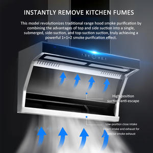 Ventilador de <span class=keywords><strong>Pared</strong></span> para Cocina, Motor de Campana Extractora, Campana de Extracción de Aire, Ventilador de Extracción para Cocina - Product Image 3