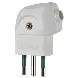 Enchufe Vimar 2P+T 10A S11 90 Grados Blanco - Product Image 1