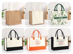 Bolsa <span class=keywords><strong>de</strong></span> Almuerzo Reutilizable Personalizable con Nombre o Logotipo, Bolsa <span class=keywords><strong>de</strong></span> Lona Natural <span class=keywords><strong>para</strong></span> Oficina y Escuela - Product Image 3