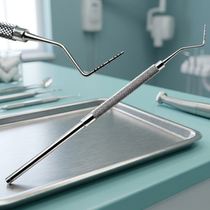 Kit d'hygiène et d'examen bucco-dentaire BK Industries, instruments chirurgicaux orthodontiques 3 pièces avec miroir, pince, sonde, certifié CE - Product Image 6