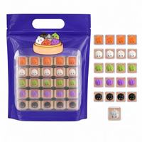25 Pièces Boîte Mystère Surprise Mini Jouet Squishy Macaron Simulé en TPR, Jouet Anti-Stress à Presser pour Adultes et Bureau