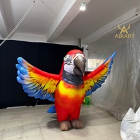 Costume de perroquet gonflable coloré pour spectacle de danse des oiseaux