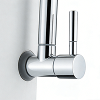 Robinet de cuisine mural monocommande en acier inoxydable chromé pour évier monotrou - Ventes Flash