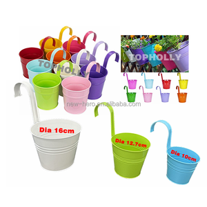 Lot de 2 pots d'herbes en métal avec plateau pour seuil de fenêtre Boîte à fleurs décorative d'intérieur pour plantes succulentes Pot de jardin pour rebord de fenêtre - Product Image 5