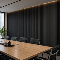 Panneau Acoustique Décoratif en Feutre Noir WYRAX pour Salles de Conférence et de Réunion – Traitement Mural – Fourniture en Gros pour Projets