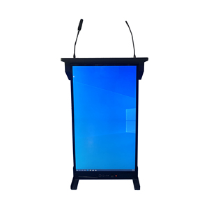Tốt Nhất Tùy Chỉnh Đa Phương Tiện Bục Giảng Với 43 "Màn Hình Phía Trước Thông Minh Bục Với Micro Không Dây Kỹ Thuật Số Bục - Product Image 1