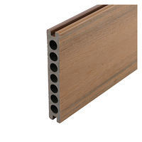 Anti-Uv Durable Facile à Installer Creux Bois Plastique 3D Gaufrage Profond 25mm Wpc Composite Planches de Terrasse pour Parc Jardin Balcon