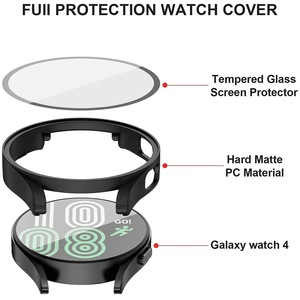 Custodia + Cover in vetro temperato per <span class=keywords><strong>Samsung</strong></span> Galaxy <span class=keywords><strong>Watch</strong></span> <span class=keywords><strong>4</strong></span> 40mm 44mm custodia opaca per PC custodia protettiva per paraurti accessori per orologi intelligenti - Product Image 5