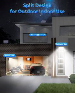 Lámpara Solar de Pared para Jardín Súper Brillante con 252 LED, IP65 Impermeable, Luz Blanca Cálida Regulable, Batería AAA Incluida, Sensor de Luz, Alto CRI 80 - Product Image 2