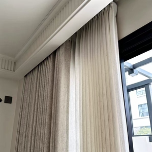 Chất lượng cao handmade <span class=keywords><strong>Linen</strong></span> S sóng xếp li rèm cửa tùy chỉnh kích thước khách sạn & nhà Sheer vải valances Hot Bán bởi nhà máy - Product Image 5