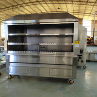 Gril rotatif automatique brésilien au charbon de bois pour shawarma, barbecue, rôtissoire à viande, chauffage pour doner kebab