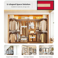 Étagère murale moderne en acier durable, réglable et extensible, pour le rangement de bijoux, vêtements et chaussures dans le salon