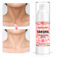 Crème Éclaircissante Quotidienne à la Fleur de Cerisier et Niacinamide, Soin Illuminateur Haute Concentration pour Peaux Ternes, Effet Éclatant, Perle de Sakura