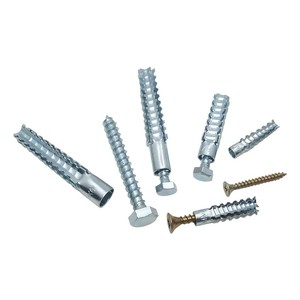 <span class=keywords><strong>Vis</strong></span> autotaraudeuses légères en métal galvanisé argenté pour fixation d'arbre de Noël, avec tube d'expansion pour briques creuses - Product Image 5