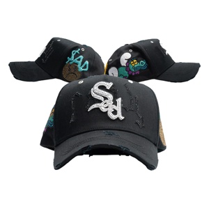 Gorras de Béisbol Sad Boyz Danny 2025 al por Mayor con Bordado 3D, Sombreros de Ala Ancha con Barba y Pedrería, Gorra X Junior h <span class=keywords><strong>2.0</strong></span> - Product Image 1