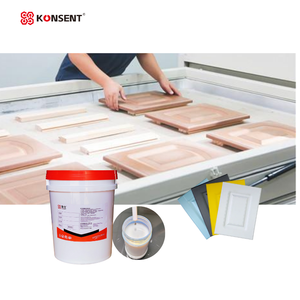 blue emulsion PU based heat resistant PVC film vacuum membrane <b>glue</b> used in vacuum press machine - Product Image 1