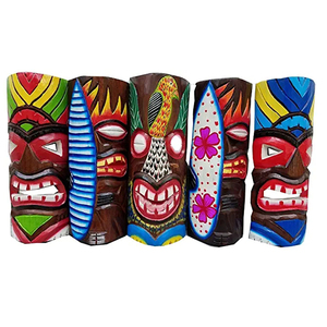 Bar fête forme personnalisée conception porcelaine Tiki tasse ensembles de tasses peinture à la main 4 Pack mini céramique grès Tiki verres à liqueur - Product Image 3