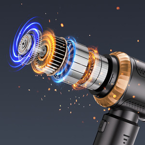 Aspiradora portátil de mano con motor sin escobillas, herramienta de limpieza en seco con batería recargable de 11,1 V para uso en el hogar y el coche - Product Image 1