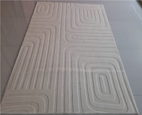 Tapis jacquard uni en microfibre douce texturée pour salon, chambre à coucher, maison moderne