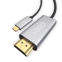 Cable Trenzado Tipo C de Ultra Alta Velocidad, Chapado en Oro de 24K, 4K, para Teléfono Android, Reproductor de DVD y Monitor a Proyector