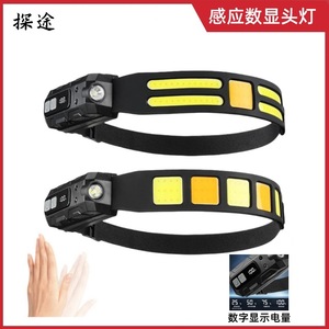 Lampe frontale LED rechargeable XPE COB à faisceau large, portable pour le cyclisme et la pêche en extérieur - Product Image 5