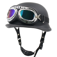 Demi-casque rétro pour hommes et femmes Matériau ABS pour la conduite de motos Véhicules électriques Vélos Pare-brise de voiture Lunettes