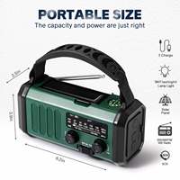 Notfall-Handkurbel-Solar radio mit SOS Am FM Noaa Wetter radio mit Taschenlampe und Lese lampe