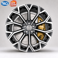 Jantes en alliage forgé sur mesure 19 20 21 pouces, finition usinée gris anthracite, à rayons fendus en V, 5x112, pour modification Audi