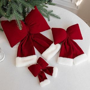 Nouveaux pendentifs en tissu velours bordeaux pour la décoration de l'arbre de Noël et de l'ambiance des centres commerciaux - Product Image 2