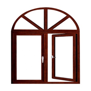 Fenêtre en aluminium à double vitrage anti-ouragan, design arche à persiennes battantes, à rupture de pont thermique, personnalisable pour maison et villa, prix usine - Product Image 6