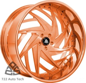 722Auto Parts Nouvelle conception de jantes légères forgées pour Porsche <span class=keywords><strong>Saturn</strong></span> Tesla, jantes de voiture personnalisées avec finition chromée - Product Image 2