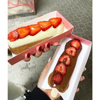 Plateau en carton de service en papier kraft écologique pour gaufres emballage boîtes en forme de bateau plateau alimentaire nourriture sucrée crêpe gâteau boîte en papier