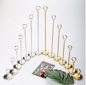 Porta Menús de Acero Inoxidable de Alta Calidad, Elegante Soporte para Menús de Restaurante para Bodas, Colores Dorado/Oro Rosa/Negro, Marca Grace Metal - Product Image 1