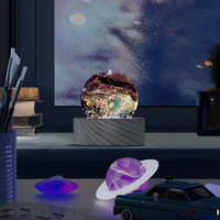 Vente en gros, éclairage LED moderne sept étoiles de luxe, dragon coloré et glacé, accessoires pour maison intelligente, bricolage avec cristaux USB