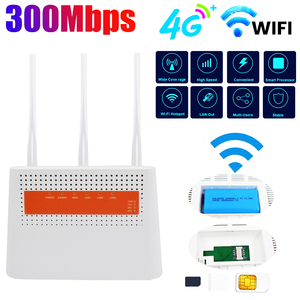 300Mbps Không Dây N 4G LTE <span class=keywords><strong>Router</strong></span> Cho Nhà 2.4G 1 Cổng Wan 3 Cổng Lan 4G <span class=keywords><strong>Router</strong></span> Khe Cắm Thẻ Sim 3 Ăng Ten 4000MAh Pin Dự Phòng - Product Image 3