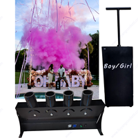 Révélation du sexe, fête prénatale, garçon ou fille, équipement DJ, lanceur de confettis à 4 tirs, DMX512, télécommande, équipement de scène, machine à confettis