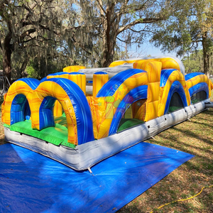 Casa de rebote gigante para fiestas al aire libre con tobogán Combo Jumpers Carrera <span class=keywords><strong>radical</strong></span> Carrera de obstáculos comercial inflable - Product Image 2