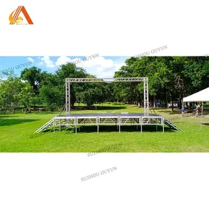 Tablero de plataforma de armazón de aluminio para escenario portátil de 1,22*1,22 m para eventos, conciertos, danza, exposición, luz móvil