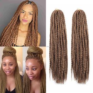 Bán Buôn Senegalese Twist Crochet Phần Mở Rộng Tóc Xoắn Dài Bện Tóc 18Inch 90G Rắn Và Hỗn Hợp Màu Sắc Sợi Tổng Hợp - Product Image 1