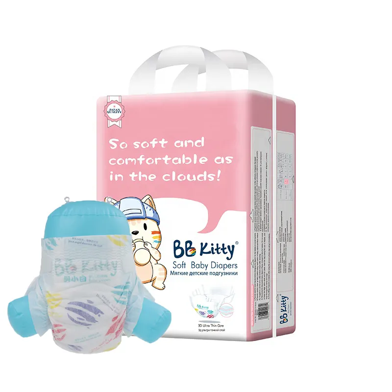 BB Kitty Popok Bayi Ukuran Kustom Kualitas Tinggi Baru Datang Harga Grosir Popok Ajaib Super Respiravel Popok Bayi
