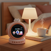 Minuteur d'étude pour enfants à bouton tactile, fonctionnant sur piles, avec Wi-Fi, météo, musique, robot parlant, commande vocale, compte à rebours, réveil et calendriers