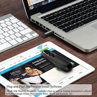 Control Remoto Inalámbrico USB de 2.4GHz para Presentaciones, Puntero con Luz Roja para Control de Diapositivas y Presentaciones PowerPoint