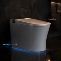Toilette intelligente avec bidet intégré, séchoir à air chaud, siège chauffant, veilleuse et désodorisant