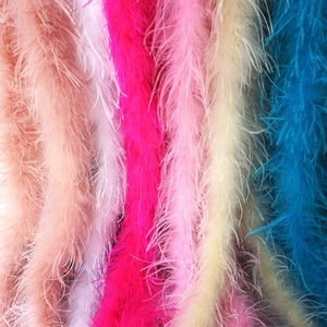 Gran oferta artesanía colorida 8-10 cm <span class=keywords><strong>1</strong></span> capa Boa de plumas de avestruz para fiesta vestidos de boda bolsa accesorios Decoración - Product Image 1