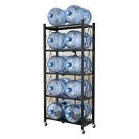 Présentoir de bouteilles d'eau, en aluminium, avec roues, étagère de magasin