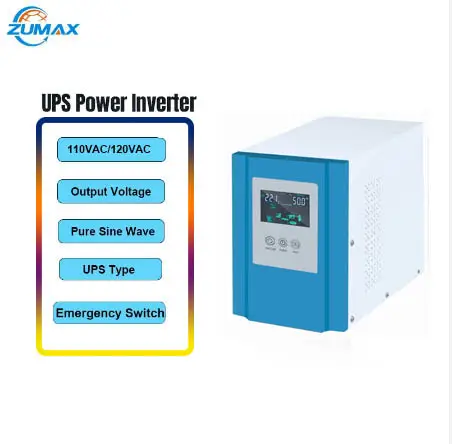 Zumax inverter tanpa baterai ups, inverter 500w 600w 700w 800w 1000w 650va ups 110v 220v US EU dapat disesuaikan
