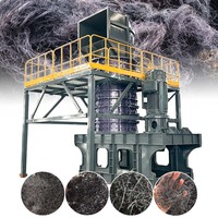 Machine de nettoyage de fil d'acier de pneus pyrolytiques, ligne de recyclage de fil d'acier de pneus, concasseur à marteaux vertical
